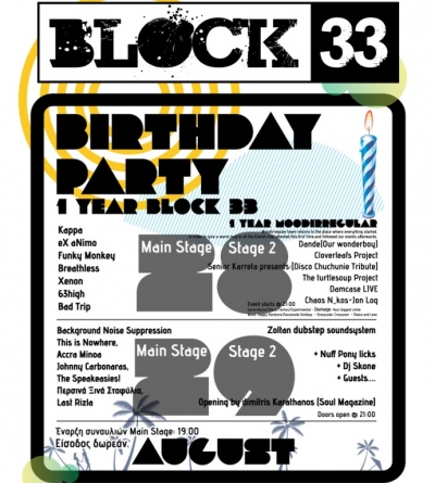 1 χρόνος Block 33: Μια γιορτή με ελεύθερη είσοδο! 