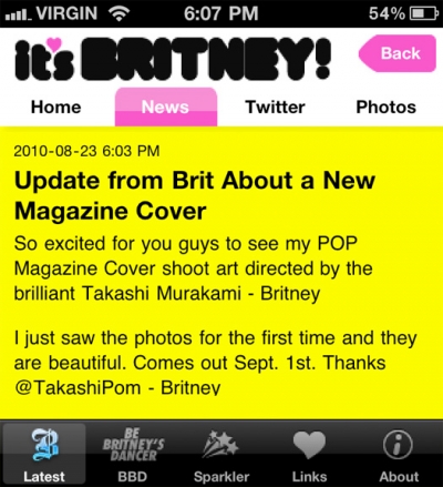 Η Britney εξώφυλλο στο Pop Magazine!