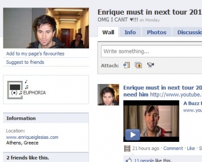 Οι Έλληνες Fans του Enrique στο Facebook!