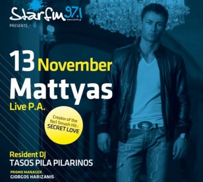 Ο Mattyas στο Boutique club της Θεσσαλονίκης.
