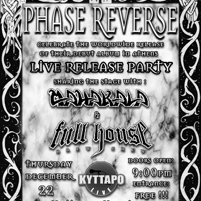 Phase Reverse live 22 Δεκεμβρίου στο Club Κύτταρο