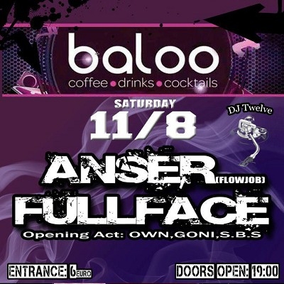Super live party με τους FullFace & Anser @Baloo club στο Ηράκλειο