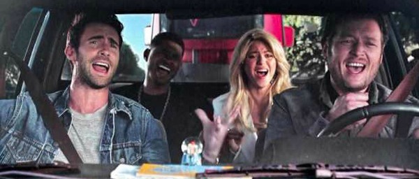 Τι κάνει η Shakira μαζί με τoν Usher, τoν Adam Levine και τον Blake Shelton μέσα σε ένα αυτοκίνητο;