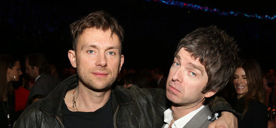 Noel Gallagher, Damon Albarn και Graham Coxon μαζί επί σκηνής