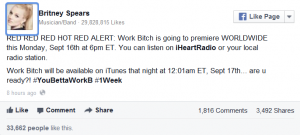 Britney Spears Facebook