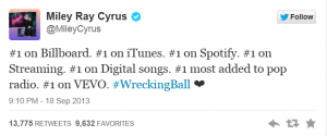 Miley Cyrus twitter