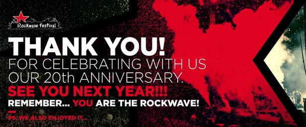 Το Rockwave Festival σε ευχαριστεί για τη παρουσία σου και φέτος!